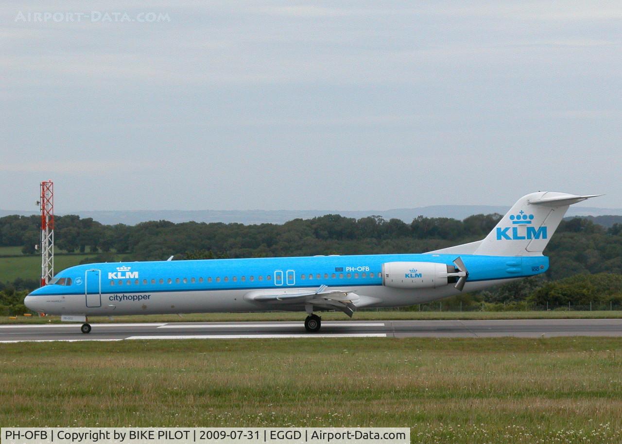 PH-OFB, 1989 Fokker 100 (F-28-0100) C/N 11247, CITY HOPPER RWY 27