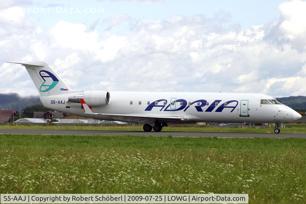 S5-AAJ, 2004 Bombardier CRJ-200ER (CL-600-2B19) C/N 8010, Departure.