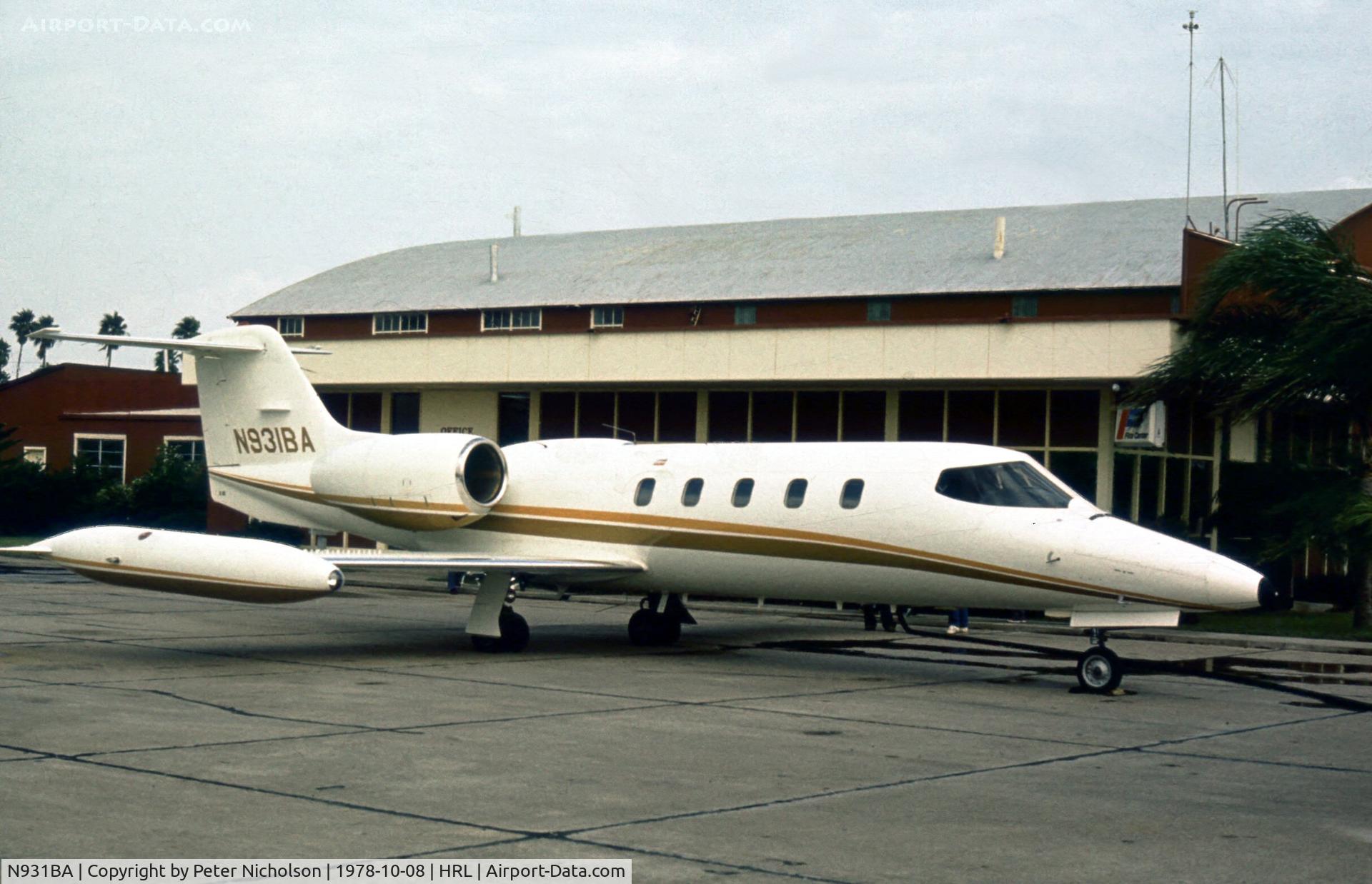 N931BA, 1974 Gates Learjet 35 C/N 003, Learjet 35 visitor to the 1978 Confederate Air Force's Airshow at Harlingen.