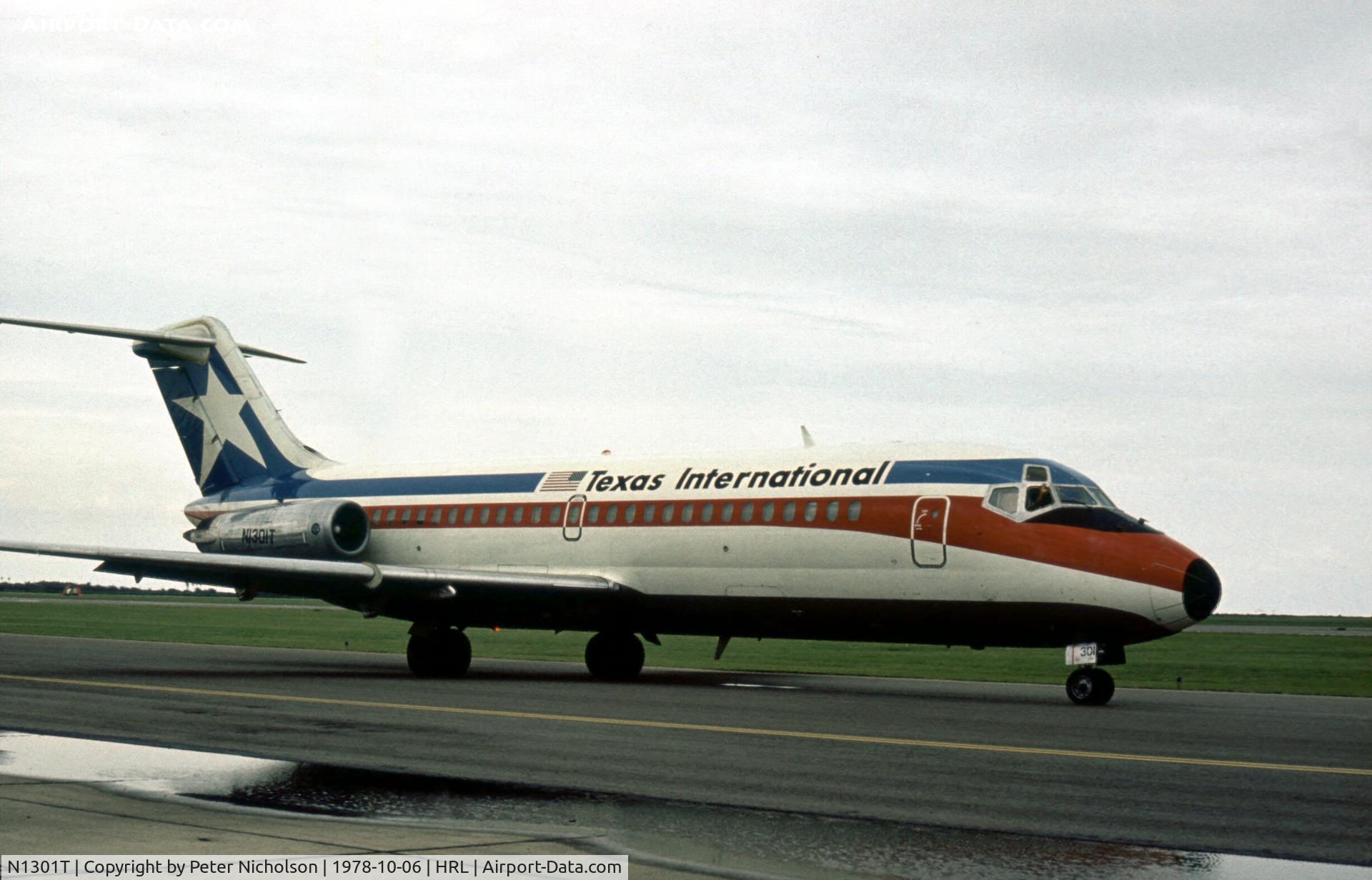 N1301T, 1966 Douglas DC-9-14 C/N 45695, Texas International DC-9's scheduled service remained in place at the 1978 Confederate Air Force's Harlingen Airshow.