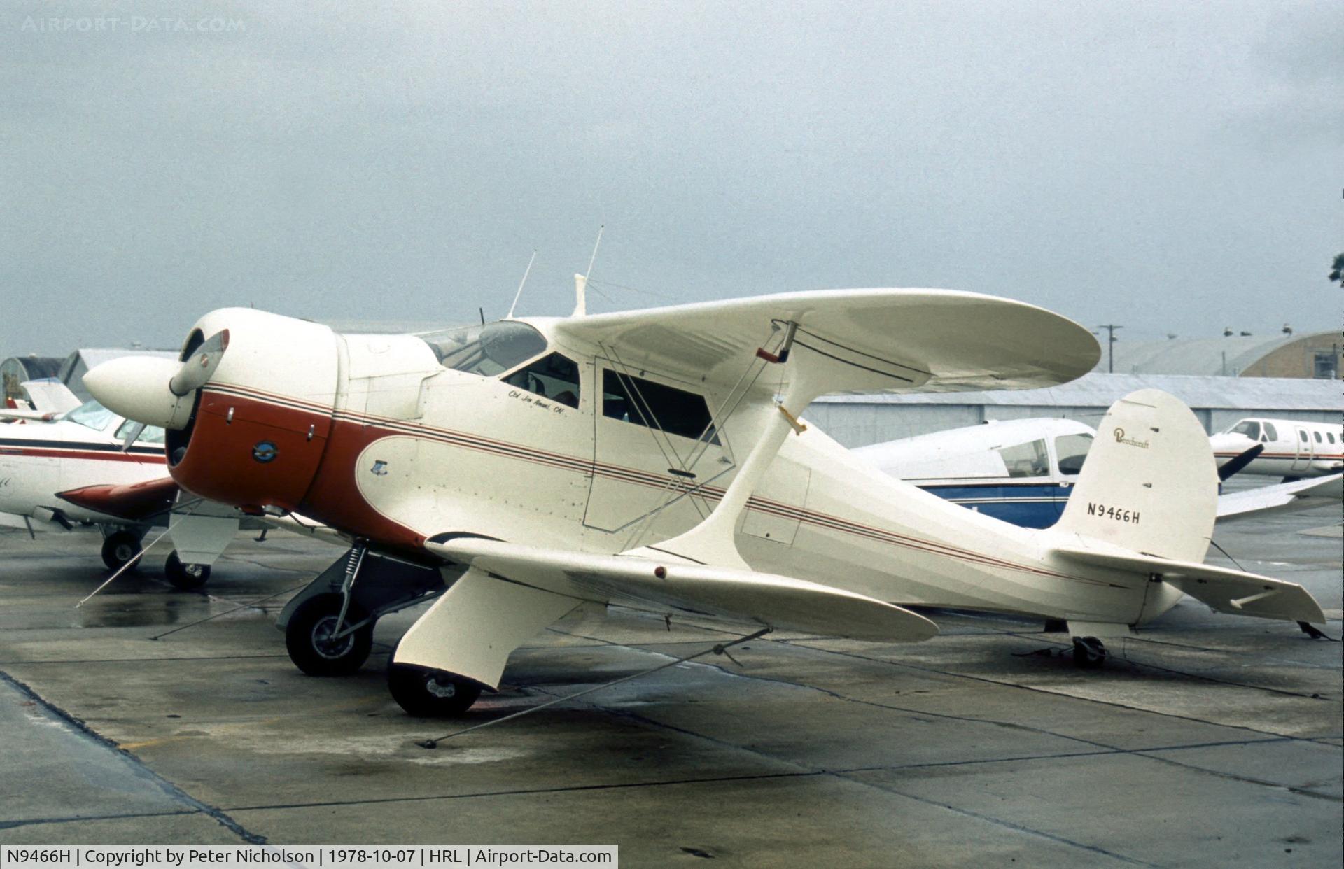 N9466H, 1944 Beech D17S Staggerwing C/N 6688, Beech UC-43 Staggerwing seen at the 1978 Confederate Air Force's Harlingen Airshow.