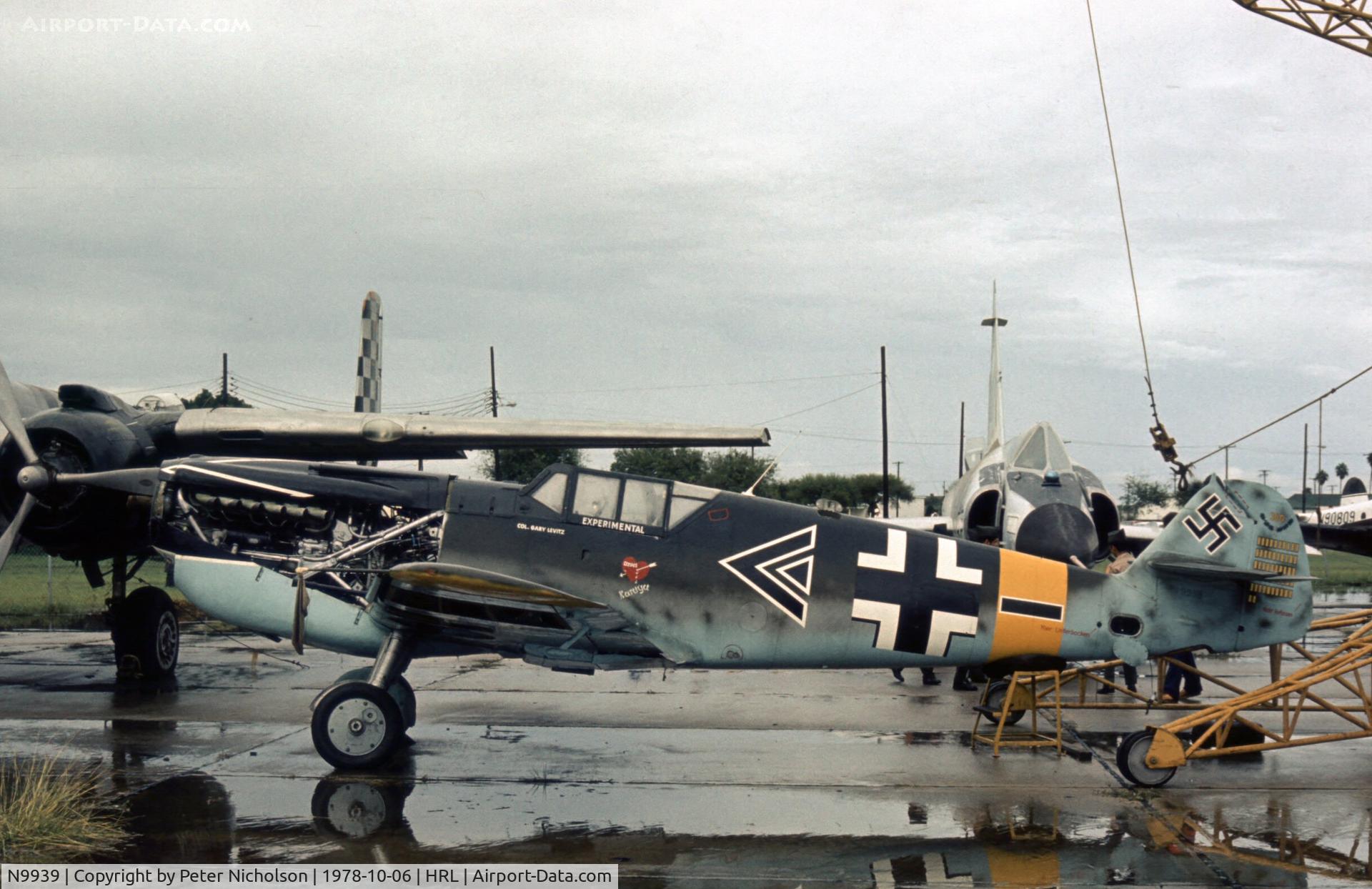 N9939, Hispano HA-1112-M1L Buchon C/N 234, Ex Spanish Air Force HA-1112 MIL C.4K-169 of the Confederate Air Force as seen at their 1978 Harlingen Airshow.