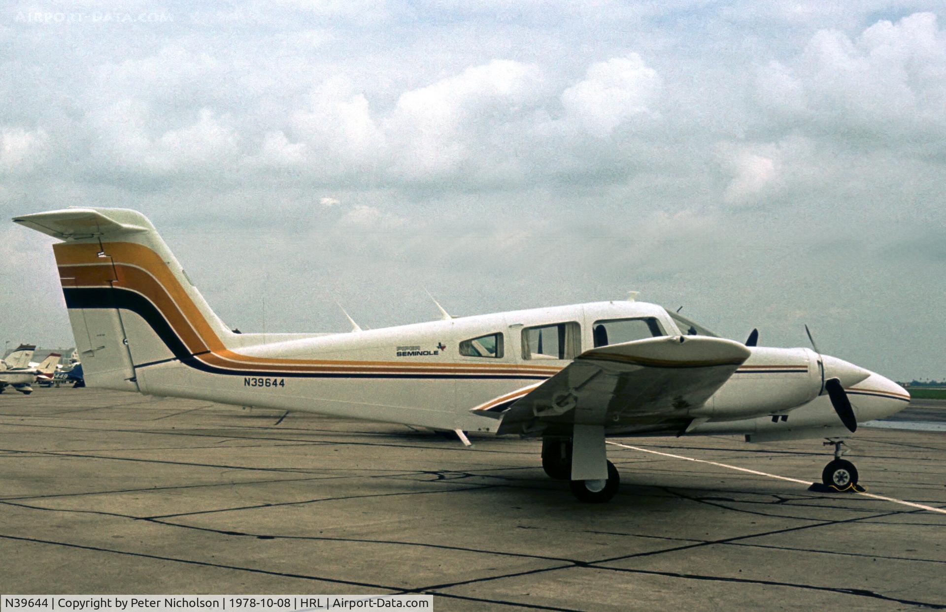 N39644, 1979 Piper PA-44-180 Seminole C/N 44-7995019, This PA-44 Seminole was present at the 1978 Confederate Air Force's Harlingen Airshow.