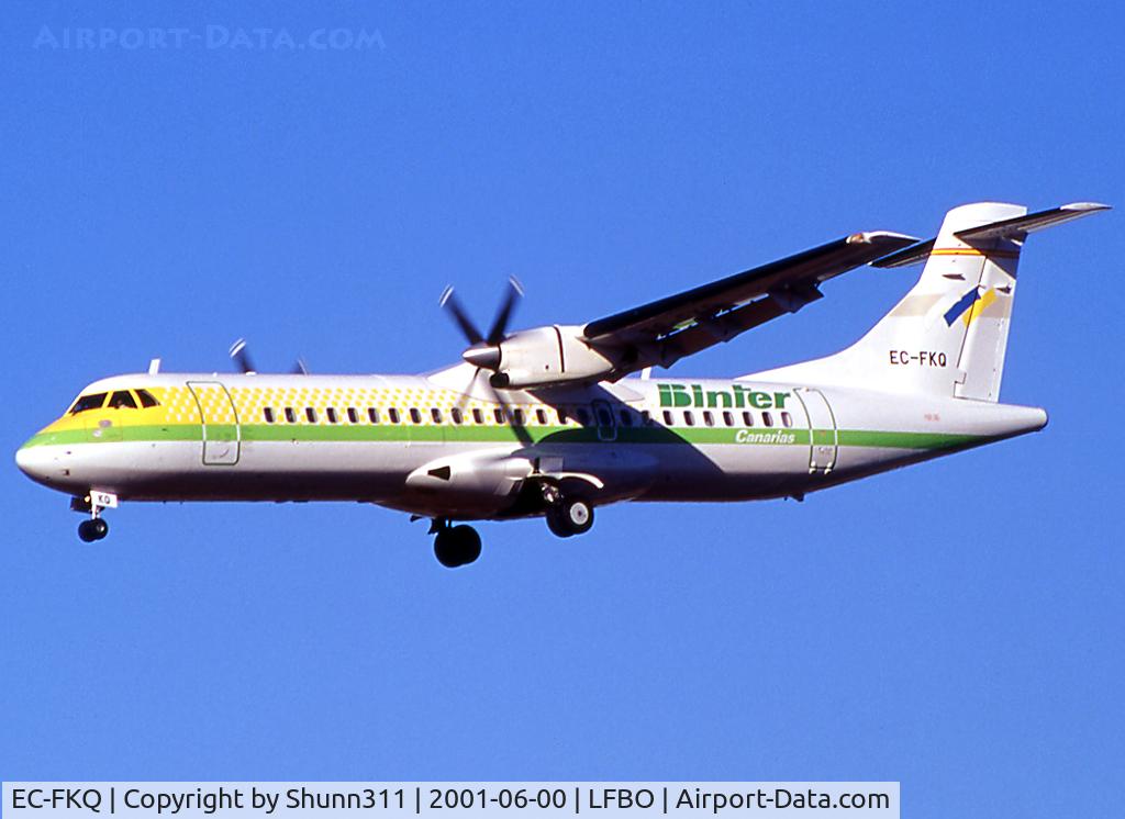 EC-FKQ, 1991 ATR 72-201 C/N 276, Landing rwy 32L