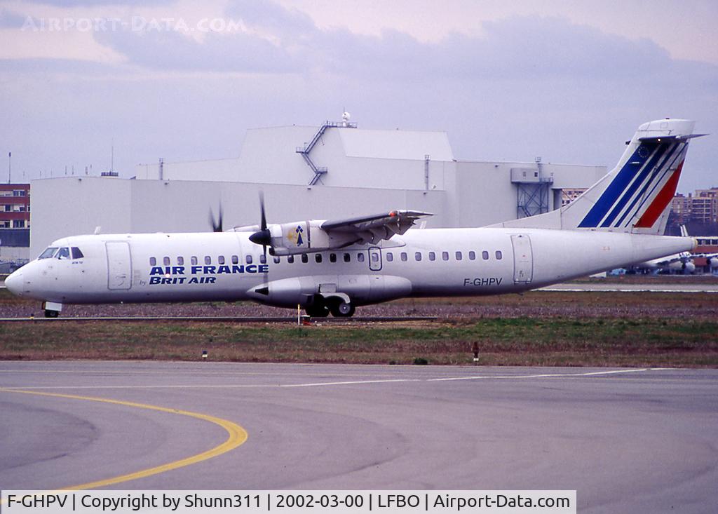 F-GHPV, 1991 ATR 72-201 C/N 234, Taxiing holding point rwy 32R for departure...