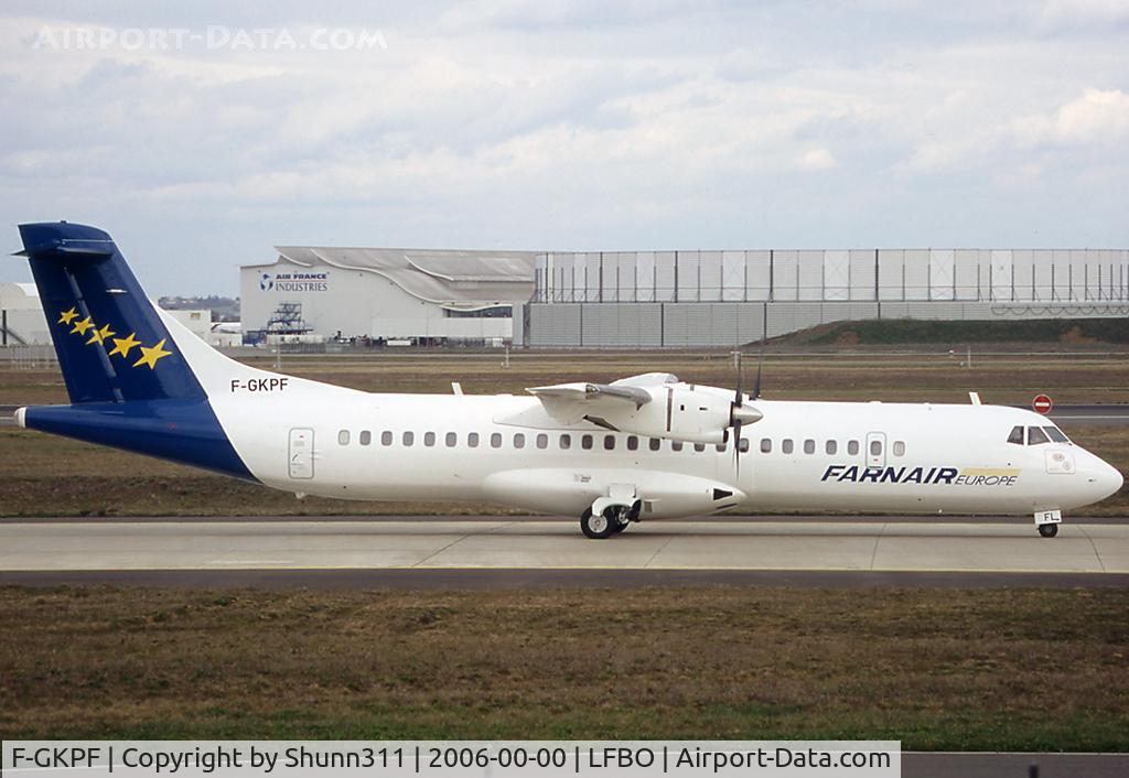 F-GKPF, 1991 ATR 72-202F C/N 222, Taxiing for engine ground test @ 'Bikini'... Has been registrered as HB-AFL