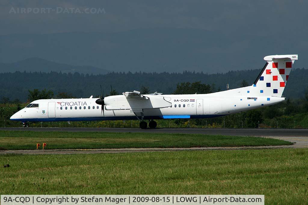 9A-CQD, 2009 De Havilland Canada DHC-8-402Q Dash 8 C/N 4260, Croatia before take off to Brac