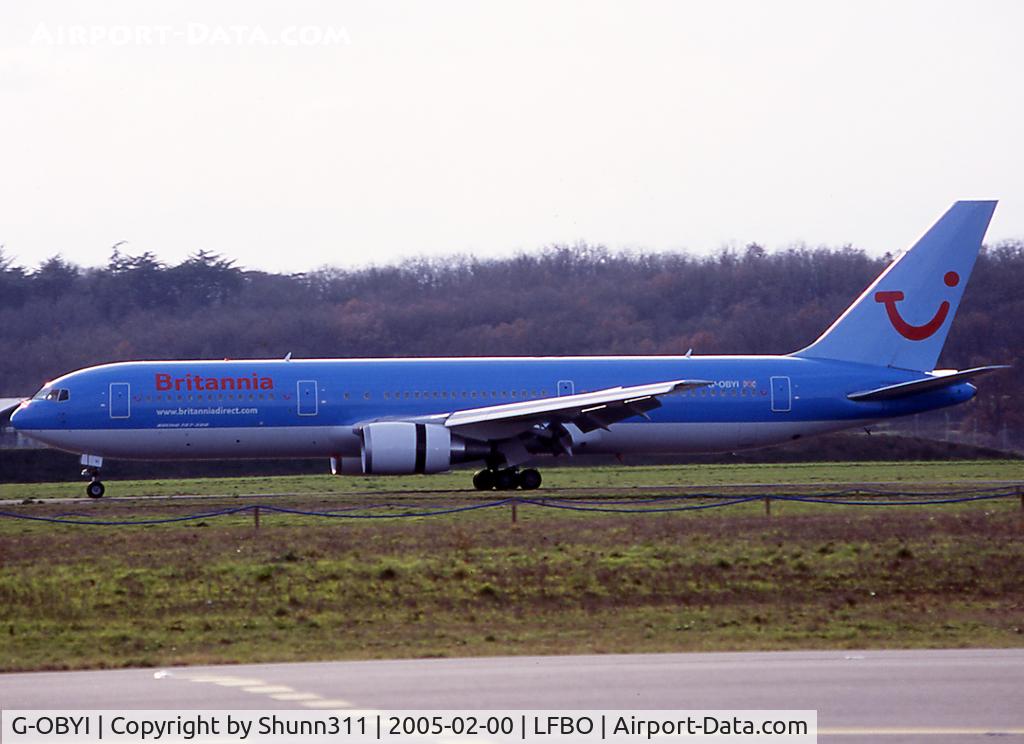 G-OBYI, 2000 Boeing 767-304/ER C/N 29138, Landing rwy 32R in World of TUI c/s