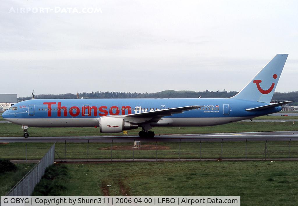 G-OBYG, 1999 Boeing 767-304 C/N 29137, Taxiing to the terminal...