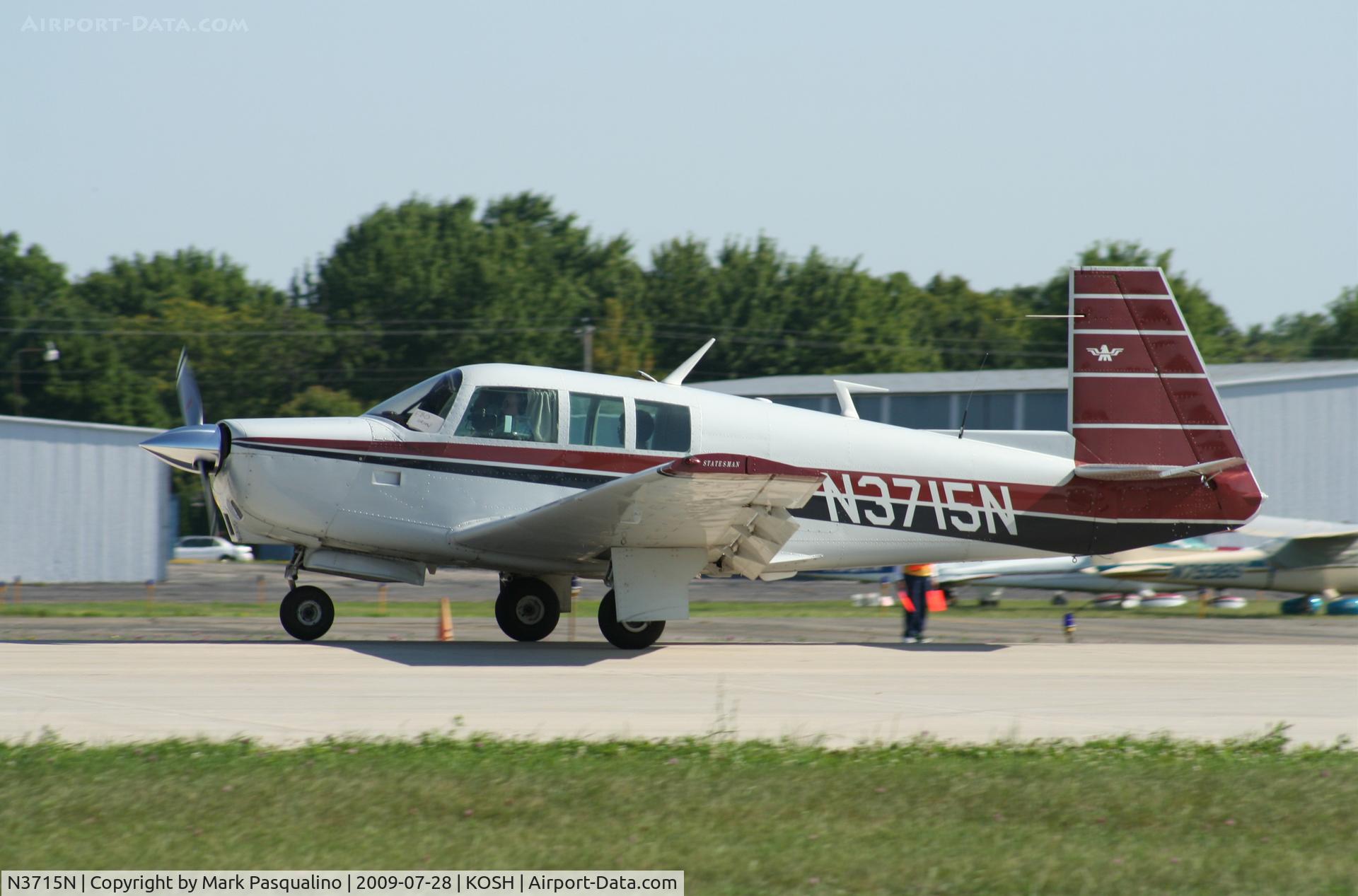 N3715N, 1967 Mooney M-20G Statesman C/N 680047, Mooney M20G