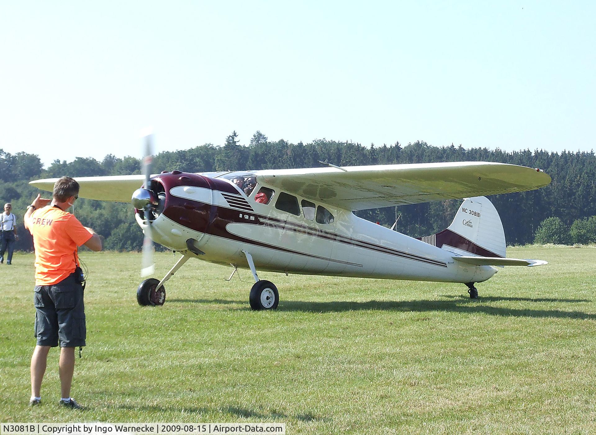 N3081B, 1952 Cessna 195B Businessliner C/N 7966, Cessna 195B at the Montabaur airshow 2009