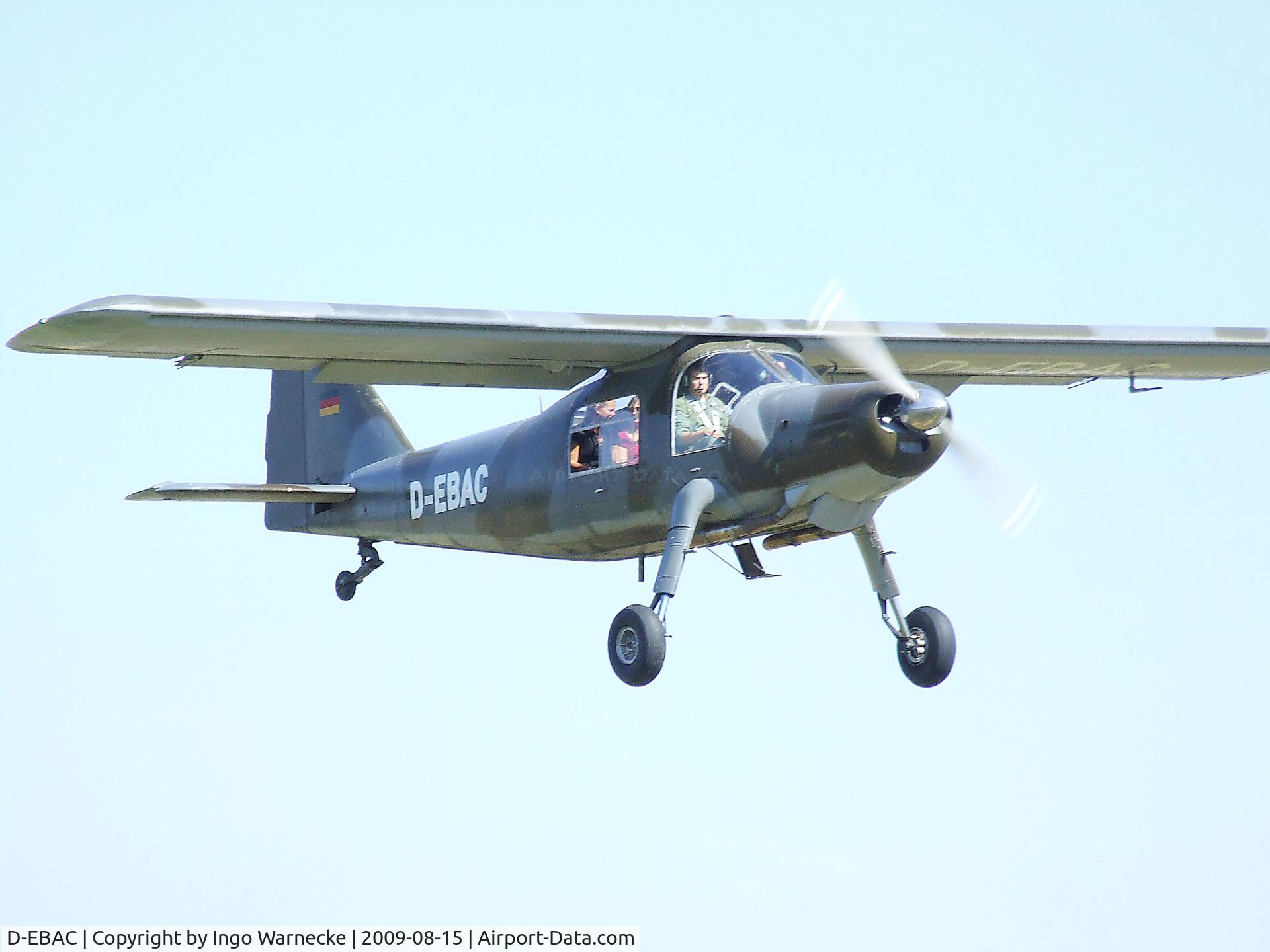 D-EBAC, Dornier Do-27A-4 C/N 381, Dornier Do 27A-4 approaching the Montabaur airshow 2009