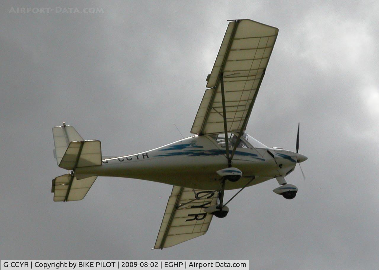 G-CCYR, 2004 Comco Ikarus C42 FB80 C/N 0408-6612, CLIMB OUT FROM RWY 26