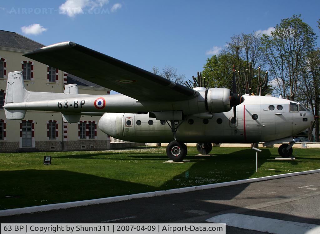 63 BP, Nord N-2501F Noratlas C/N 111, S/n 111 - Preserved in front of the French Army Base on Tarbes town...