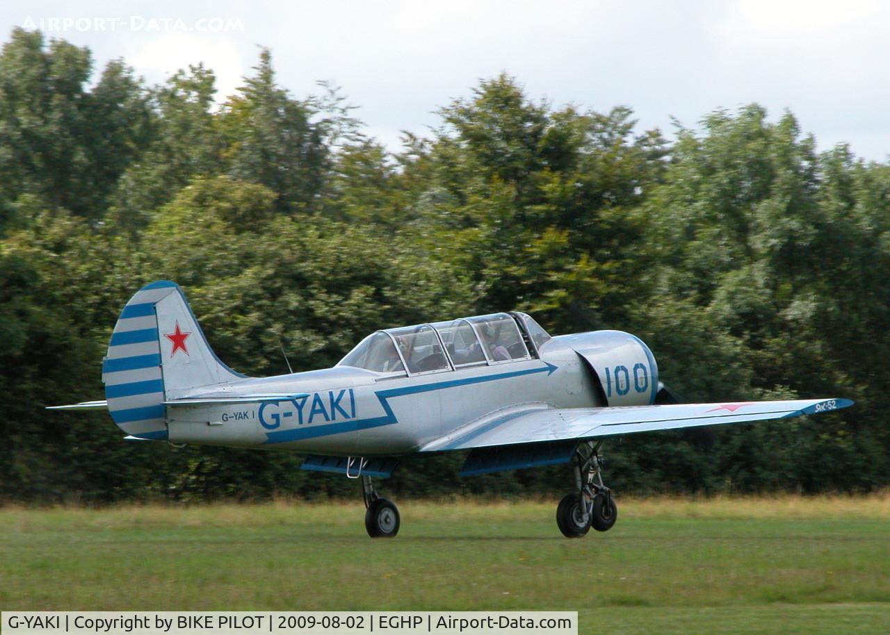 G-YAKI, 1986 Bacau Yak-52 C/N 866904, RETURNING FROM A CHECK FLIGHT