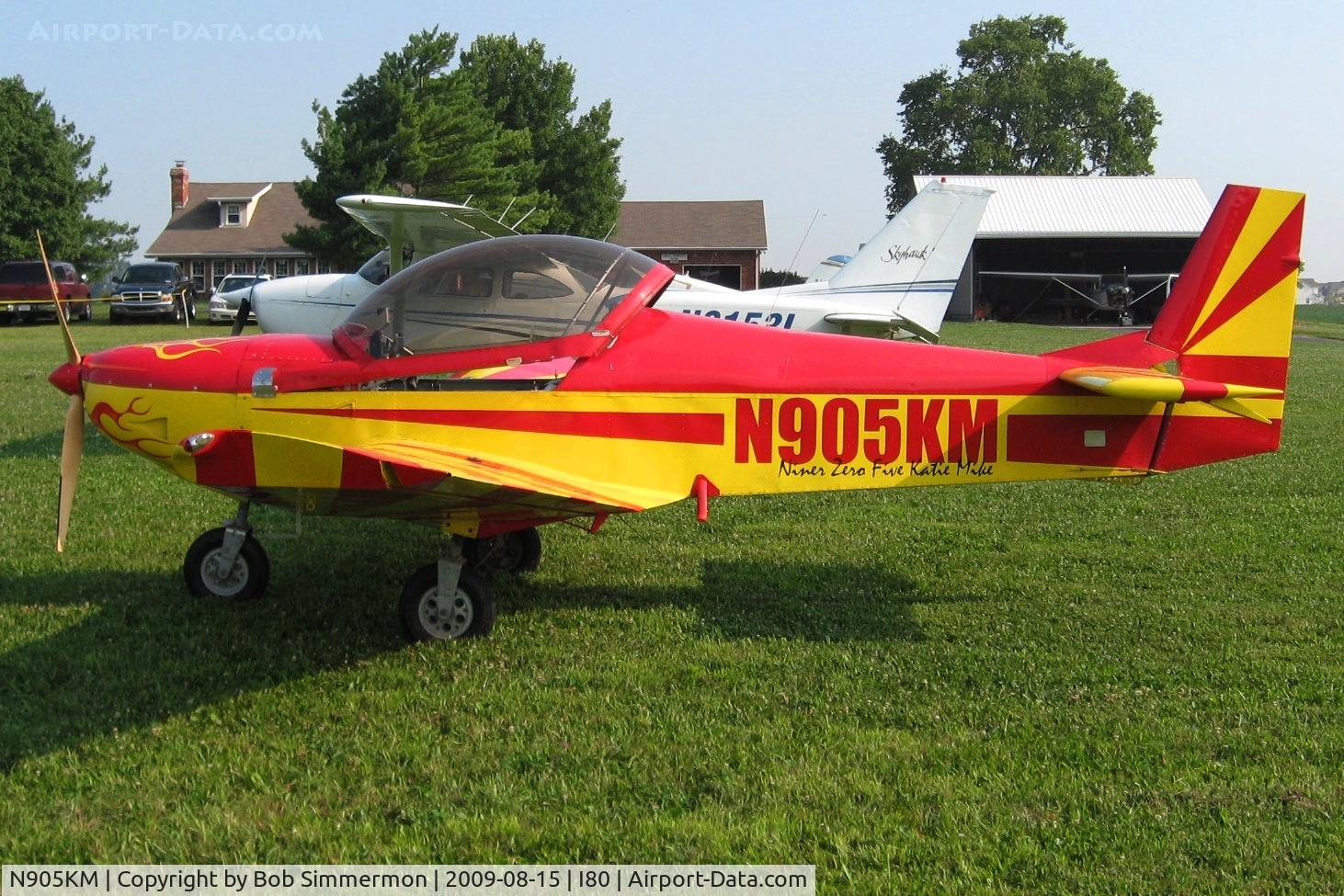 N905KM, 2004 Zenair CH-601 HD Zodiac C/N 6-3795, At the EAA breakfast fly-in - Noblesville, Indiana