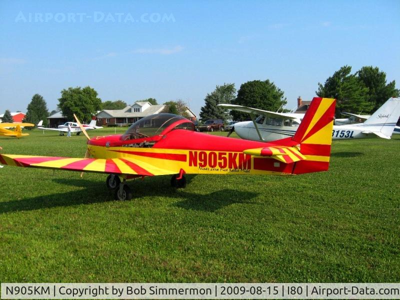 N905KM, 2004 Zenair CH-601 HD Zodiac C/N 6-3795, At the EAA breakfast fly-in - Noblesville, Indiana, with our ride (N8153L) in the background