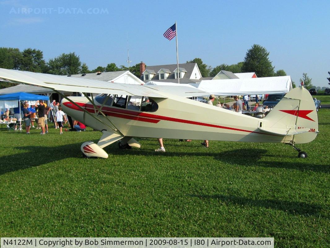 N4122M, Piper PA-12 Super Cruiser C/N 12-3020, At the EAA breakfast fly-in - Noblesville, Indiana