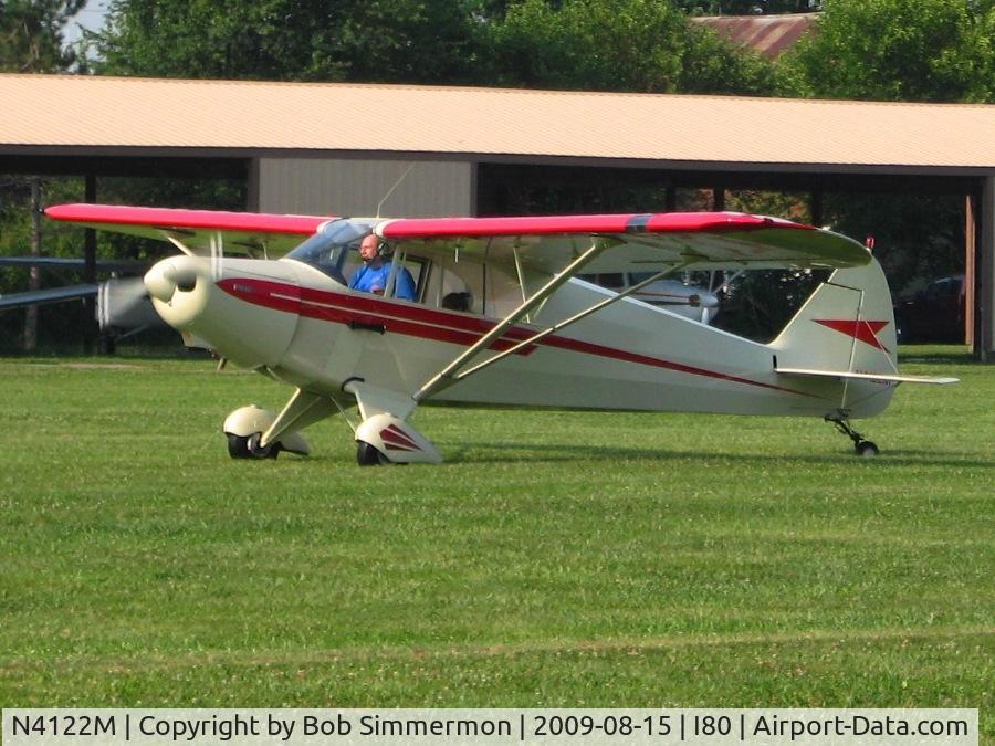 N4122M, Piper PA-12 Super Cruiser C/N 12-3020, At the EAA breakfast fly-in - Noblesville, Indiana