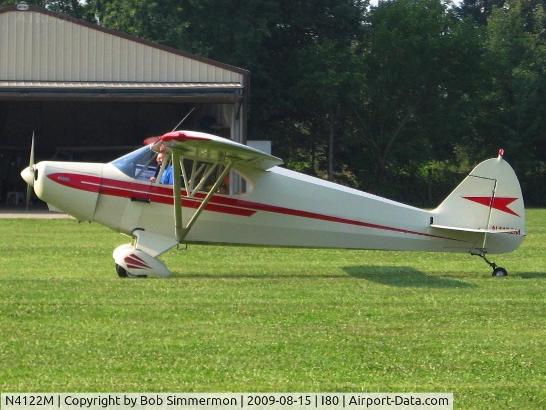 N4122M, Piper PA-12 Super Cruiser C/N 12-3020, At the EAA breakfast fly-in - Noblesville, Indiana