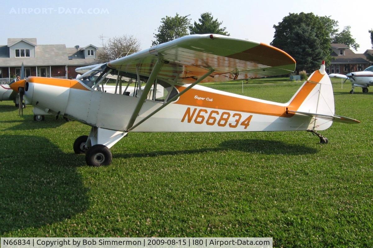 N66834, 1977 Piper PA-18-150 Super Cub C/N 18-7709139, At the EAA breakfast fly-in - Noblesville, Indiana