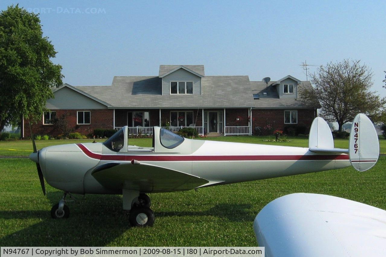 N94767, 1948 Erco 415E Ercoupe C/N 4878, At the EAA breakfast fly-in - Noblesville, Indiana