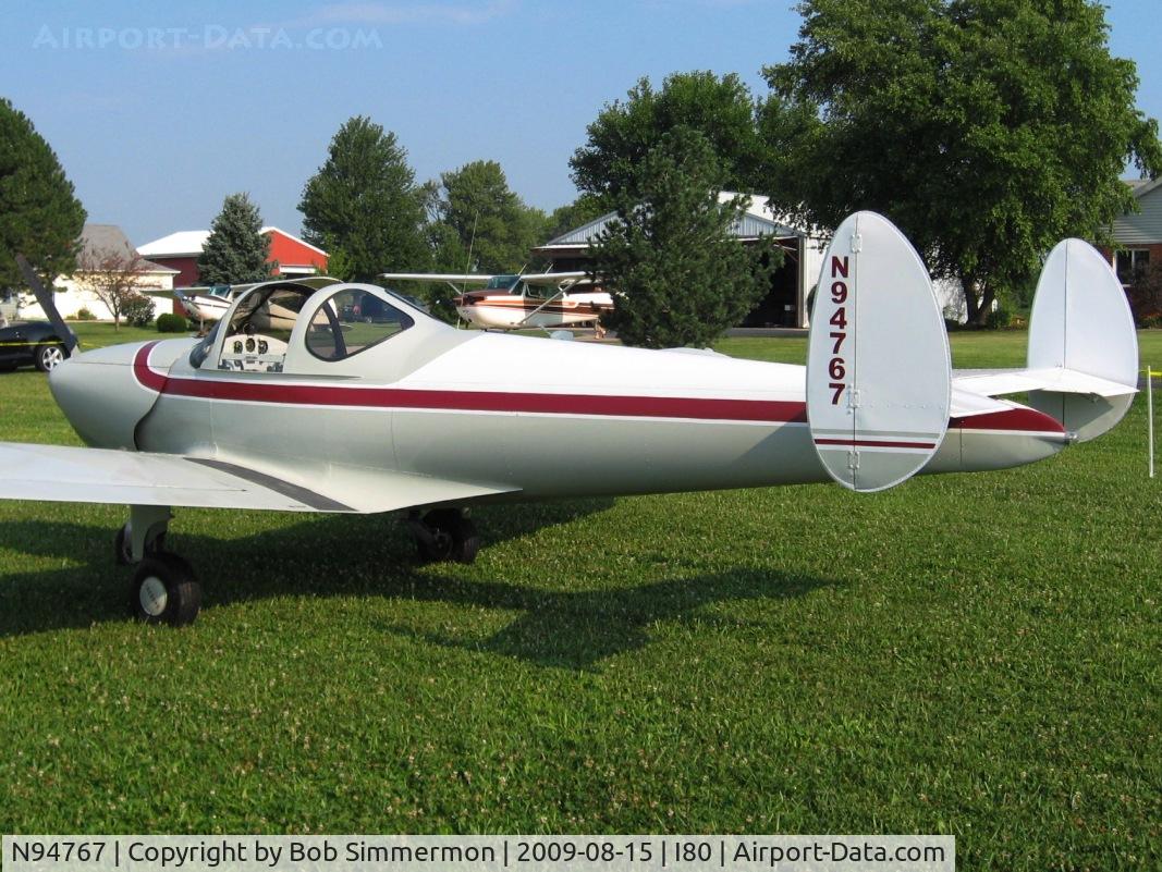 N94767, 1948 Erco 415E Ercoupe C/N 4878, At the EAA breakfast fly-in - Noblesville, Indiana