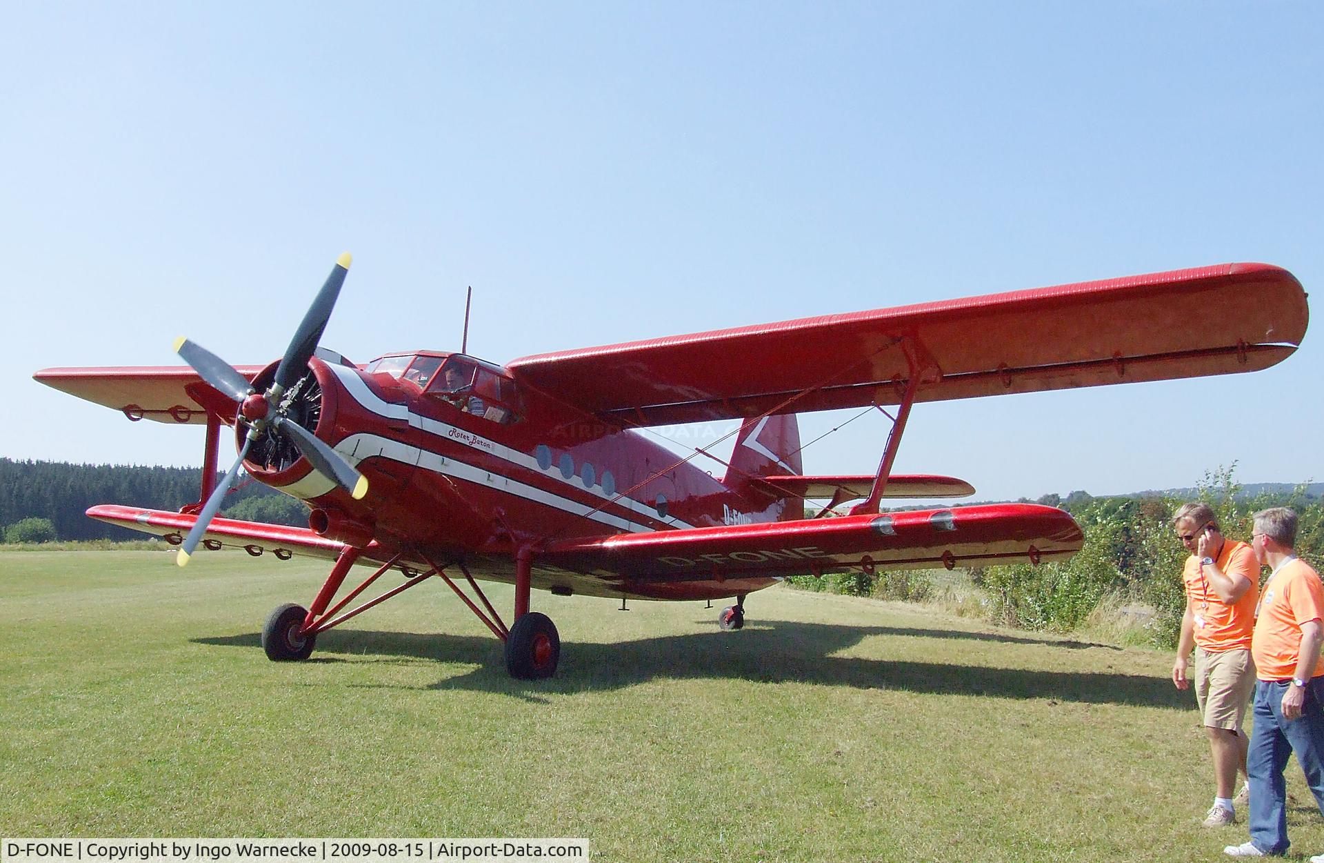 D-FONE, Antonov AN-2T C/N 17812, Antonov An-2T COLT 'Roter Baron II' of Air Albatros at the Montabaur airshow 2009