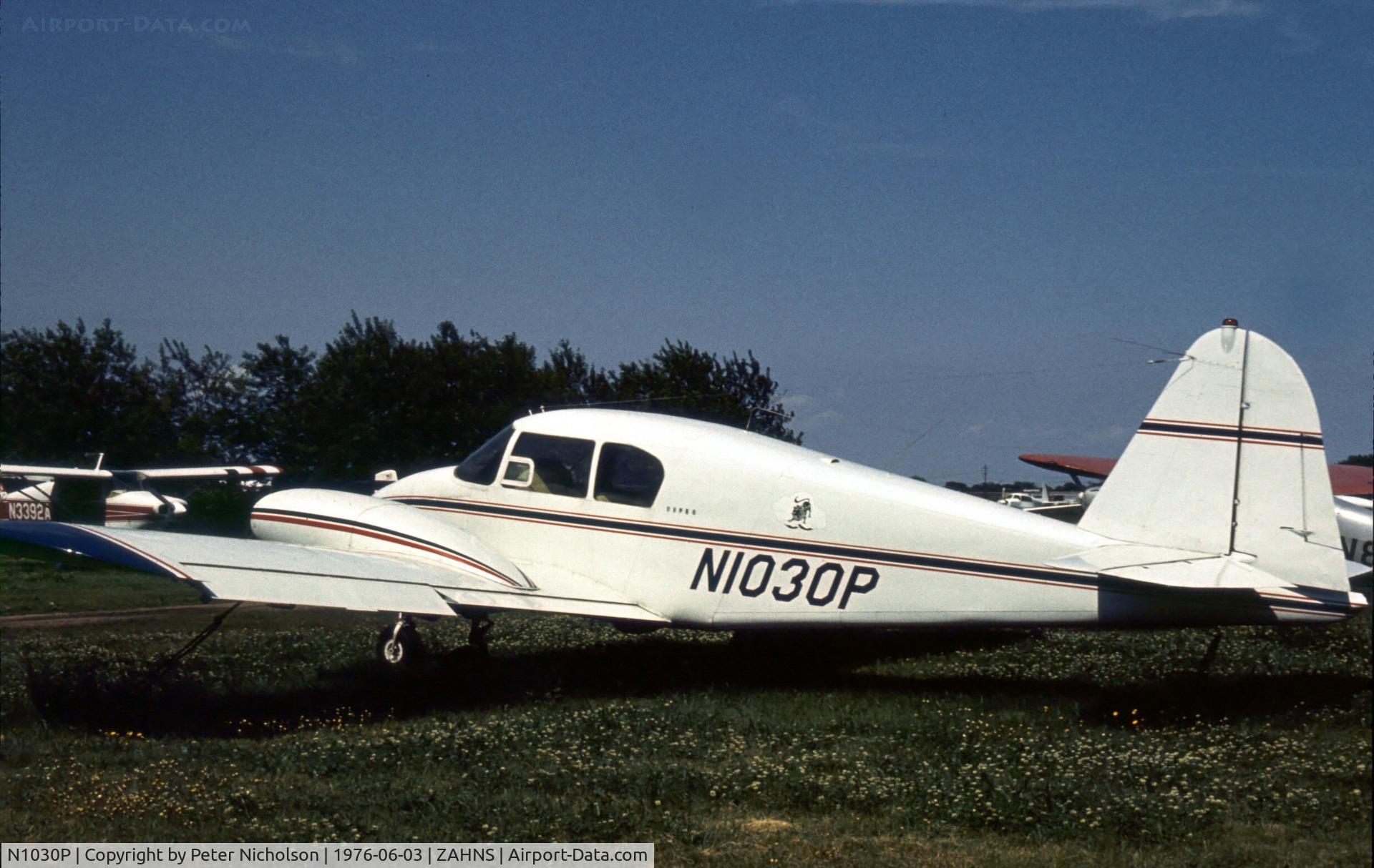 N1030P, Piper PA-23 C/N 2332, This PA-23 Apache was parked at Zahns Airport, Amityville, Long Island in the Summer of 1976. The airport closed in 1980.