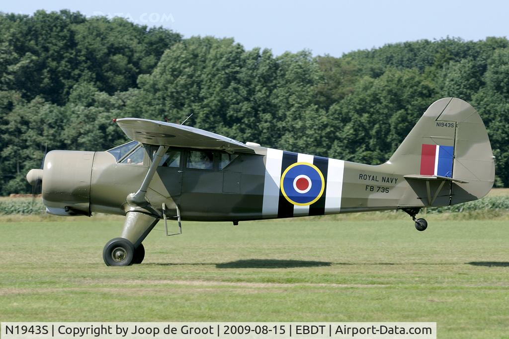 N1943S, 1943 Stinson V77 Reliant C/N 77-463, Nice warbird at the Schaffen old timer fly in.