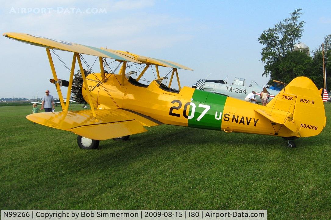 N99266, 1942 Boeing E75 C/N 75-5665, At the EAA breakfast fly-in - Noblesville, Indiana