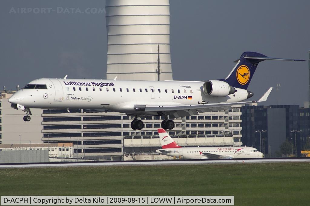 D-ACPH, 2002 Canadair CRJ-701ER (CL-600-2C10) Regional Jet C/N 10043, Lufthansa CityLine with sticker 50 yeahrs