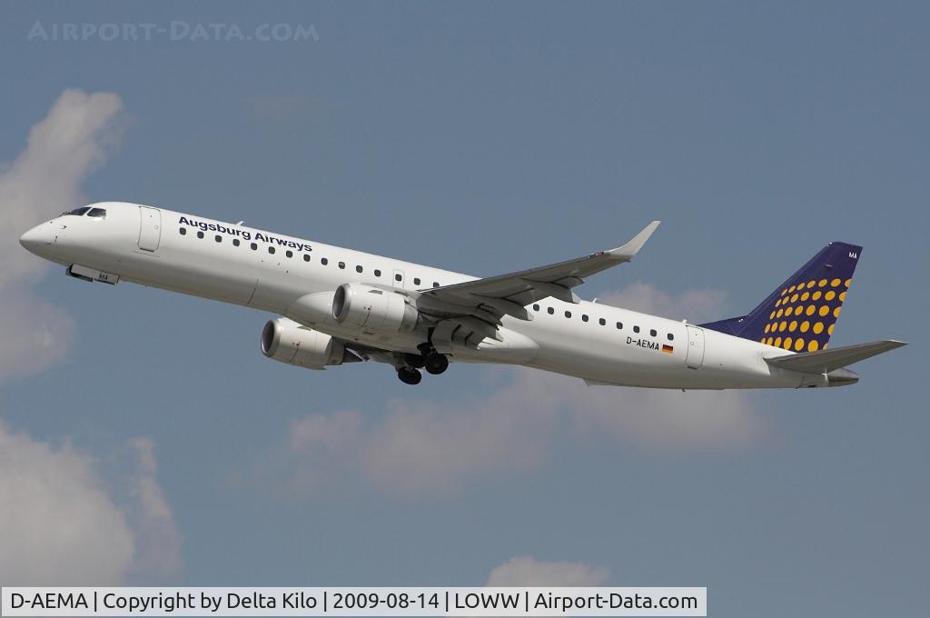 D-AEMA, 2009 Embraer 195LR (ERJ-190-200LR) C/N 19000290, Augsburg Airways  EMBRAER ERJ-190-200LR 195LR	cn19000290