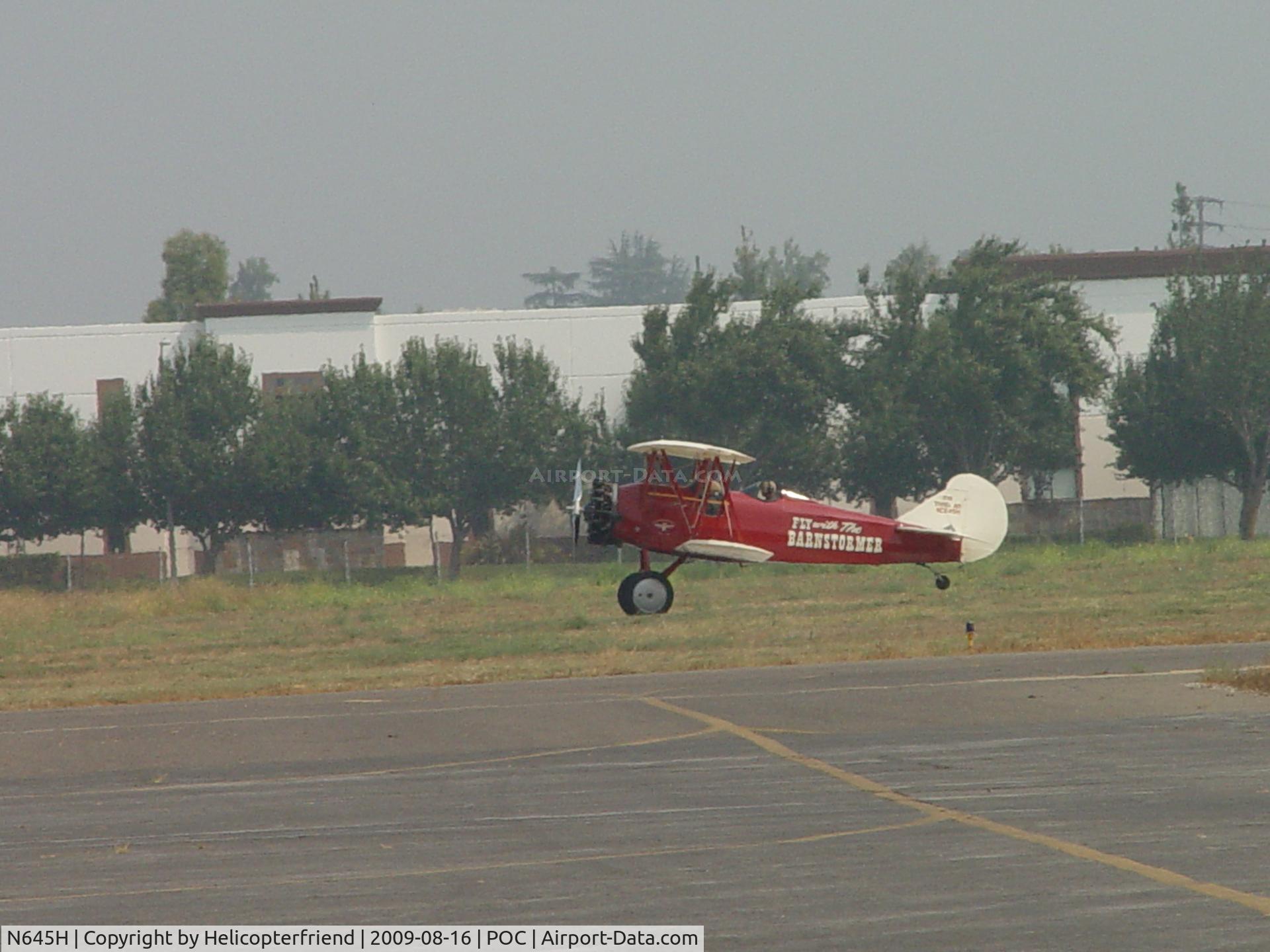N645H, 1929 Curtiss-Wright Travel Air E-4000 C/N 1220, Main gear down waiting for tail wheel to touch