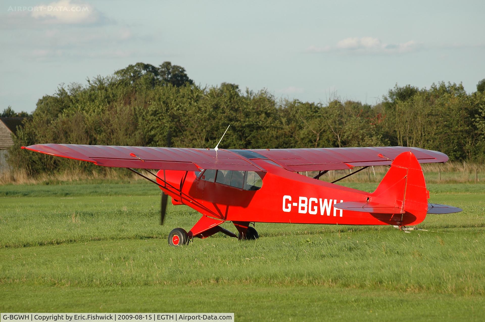 G-BGWH, 1961 Piper PA-18-150 Super Cub C/N 18-7605, 1. G-BGWH at Shuttleworth Evening Air Display Aug 09 (Now G-SVAS)