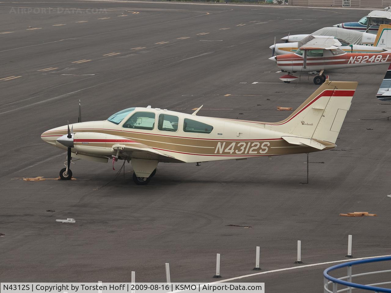 N4312S, 1975 Beech 95-B55 (T42A) Baron C/N TC-1866, N4312S parked at KSMO