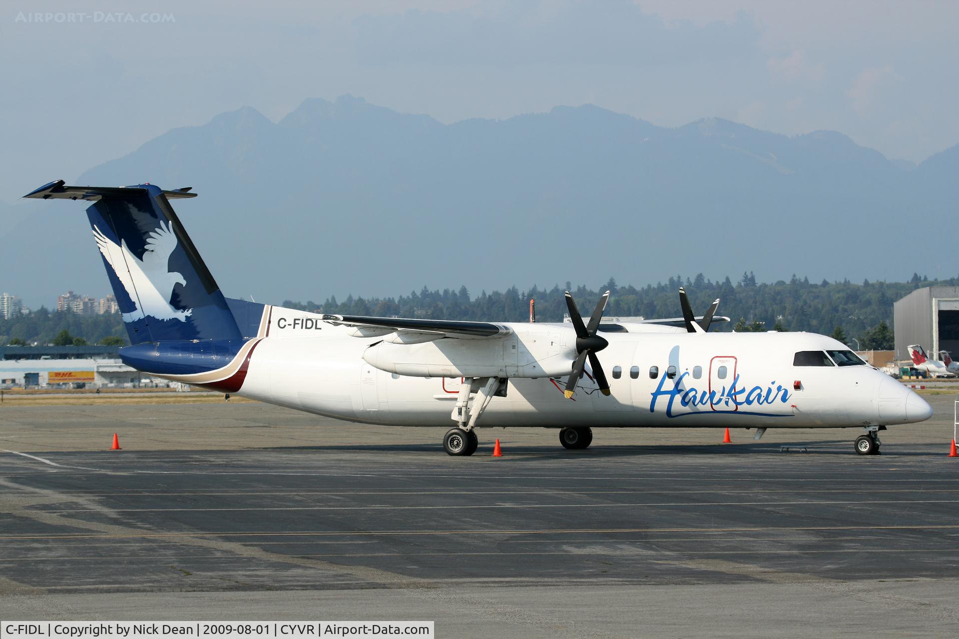 C-FIDL, 1991 De Havilland Canada DHC-8-311A Dash 8 C/N 305, CYVR ex V2-LFW also posted as such.