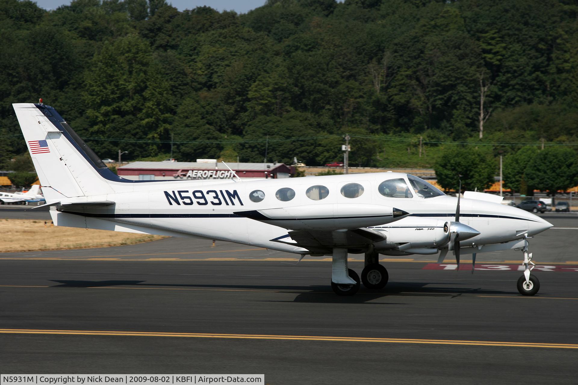 N5931M, 1972 Cessna 340A C/N 340-0071, KBFI