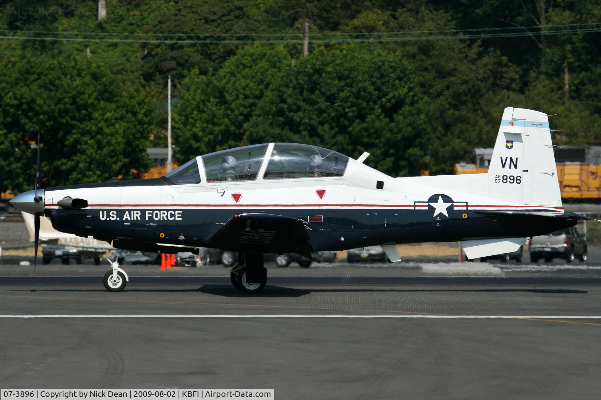 07-3896, 2007 Raytheon T-6A Texan II C/N PT-455, KBFI