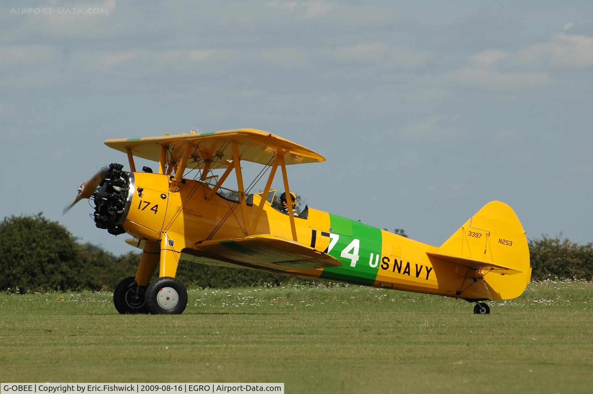 G-OBEE, 1941 Boeing A75N1 C/N 75-1174, G-OBEE at Heart Air Display, Rougham Airfield Aug 09