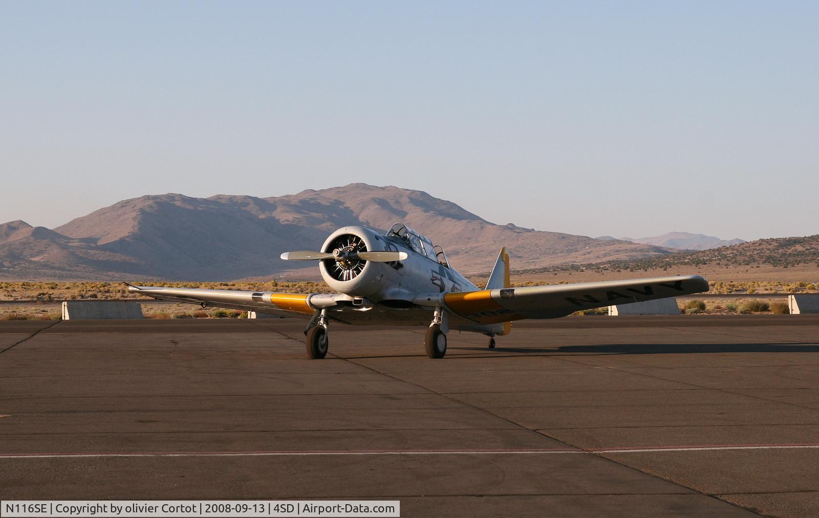 N116SE, 1959 North American T-6G Texan C/N 168-406, seen at the Reno air races 2008