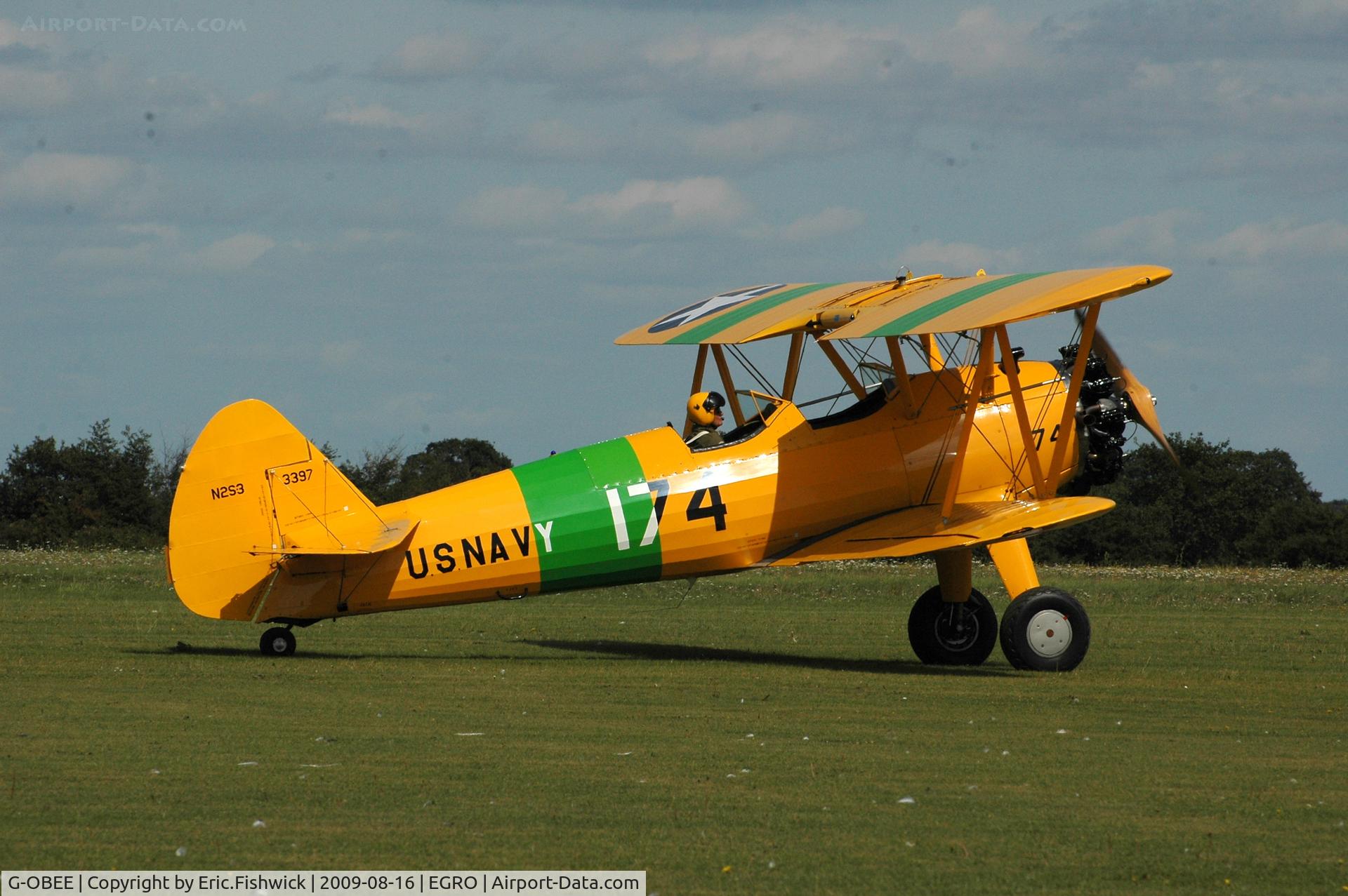G-OBEE, 1941 Boeing A75N1 C/N 75-1174, G-OBEE at Heart Air Display, Rougham Airfield Aug 09