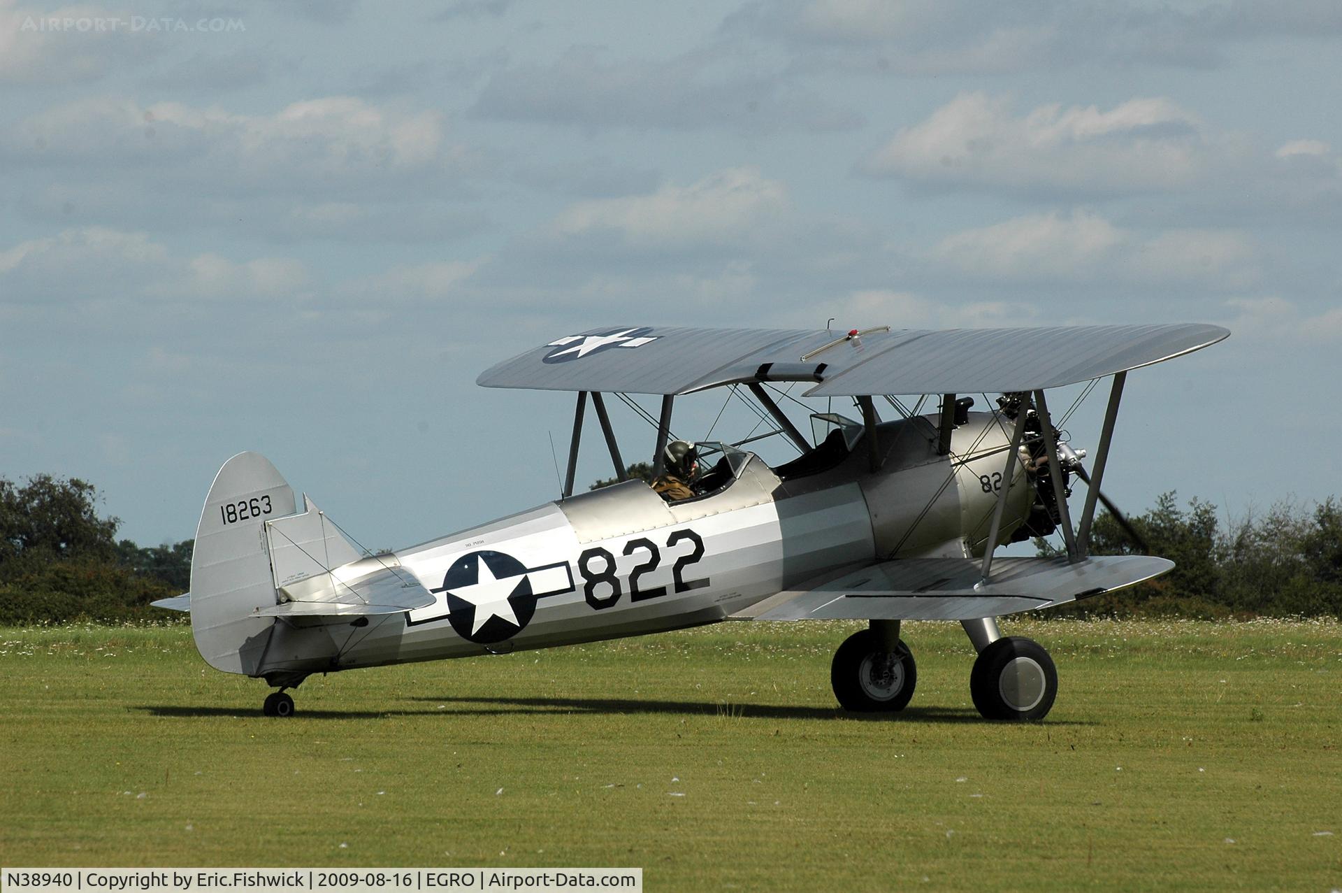 N38940, 1941 Boeing A75N1(PT17) C/N 75-1822, N38940 at Heart Air Display, Rougham Airfield Aug 09