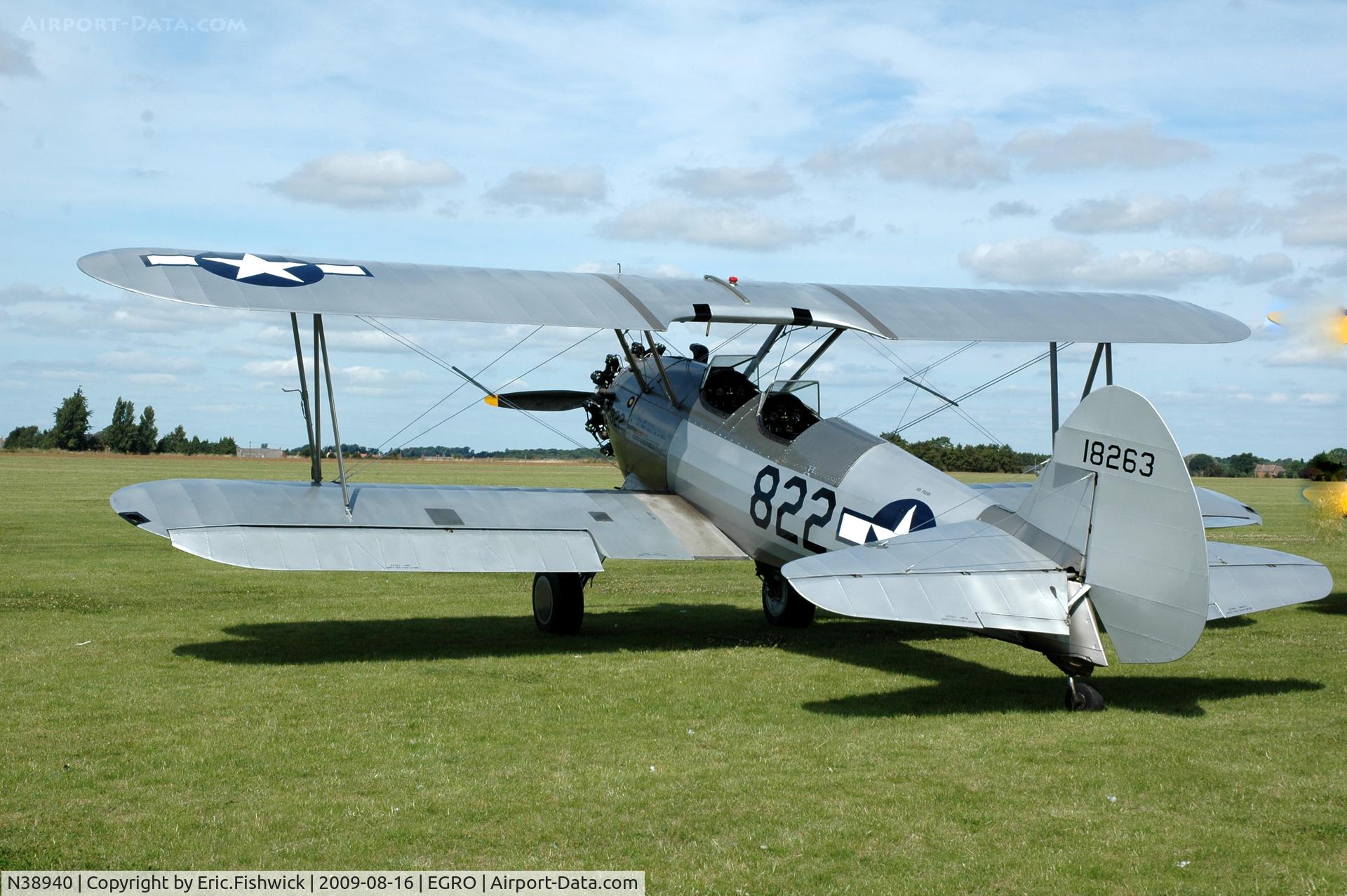 N38940, 1941 Boeing A75N1(PT17) C/N 75-1822, N38940 at Heart Air Display, Rougham Airfield Aug 09
