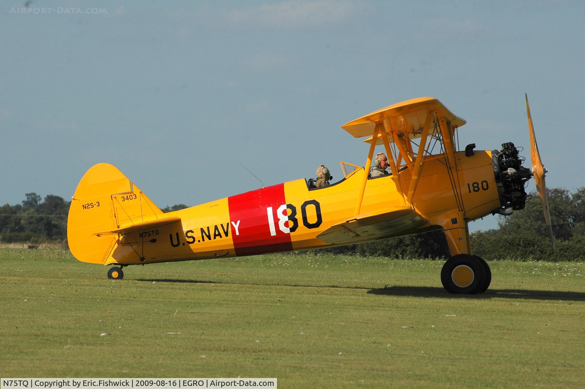 N75TQ, 1941 Boeing B75N1 C/N 75-1180, N75TQ at Heart Air Display, Rougham Airfield Aug 09