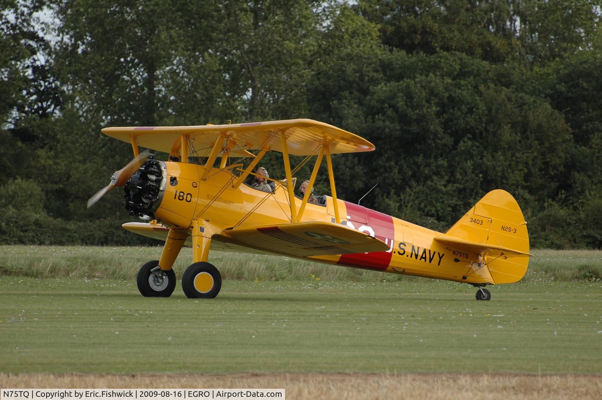 N75TQ, 1941 Boeing B75N1 C/N 75-1180, N75TQ at Heart Air Display, Rougham Airfield Aug 09