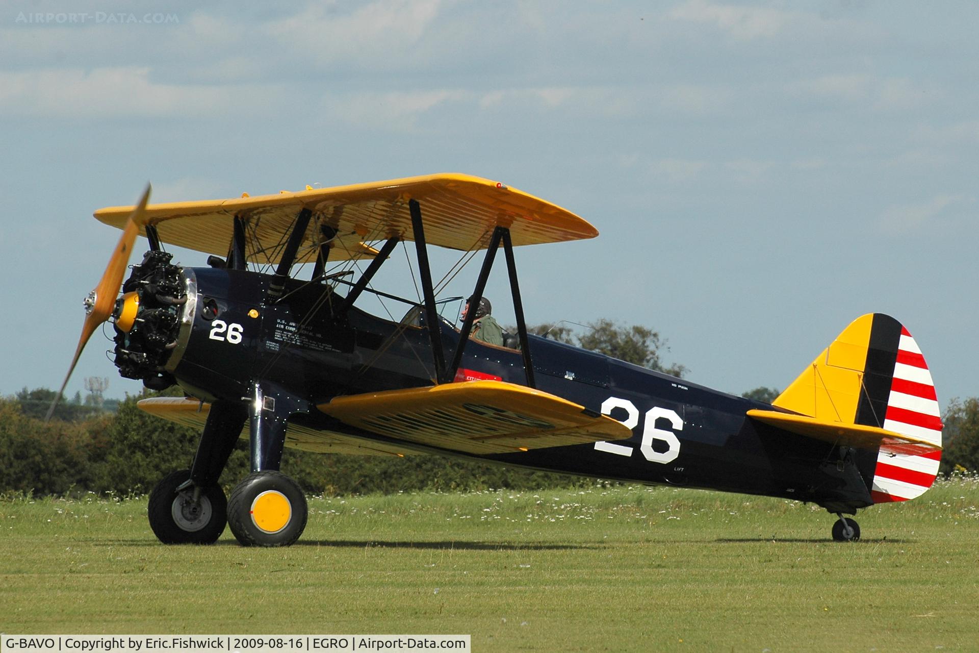 G-BAVO, 1945 Boeing PT-17 Kaydet (A75N1) C/N 3250-1405, 3. G-BAVO at Heart Air Display, Rougham Airfield Aug 09