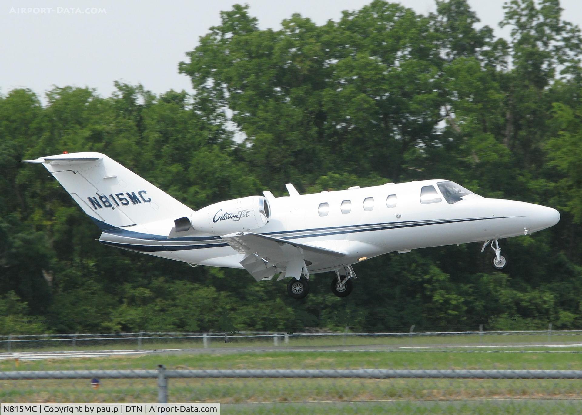 N815MC, 1996 Cessna 525 CitationJet CJ1 C/N 525-0142, Landing on 14 at Downtown Shreveport.