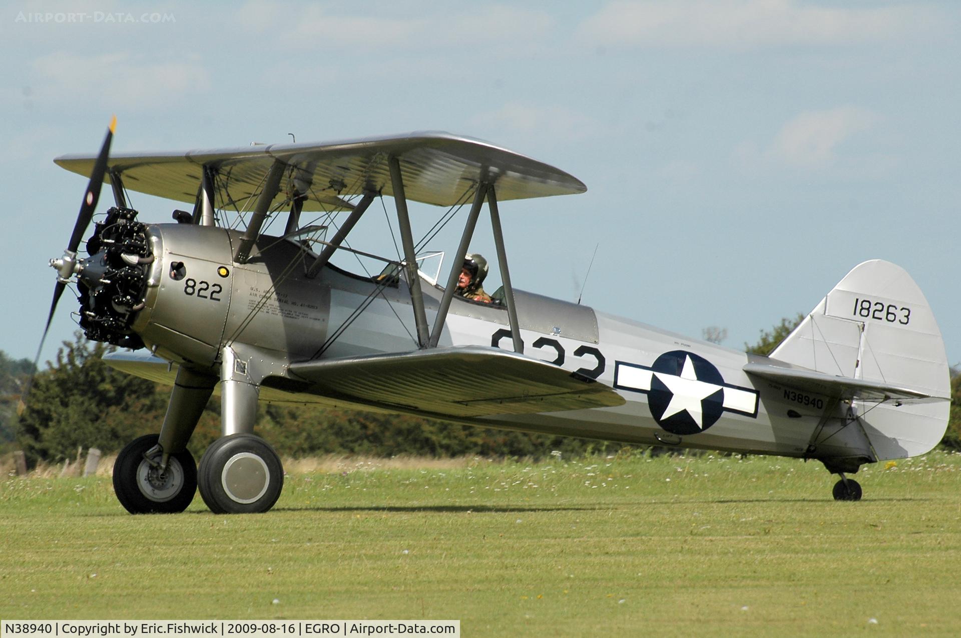 N38940, 1941 Boeing A75N1(PT17) C/N 75-1822, N38940 at Heart Air Display, Rougham Airfield Aug 09