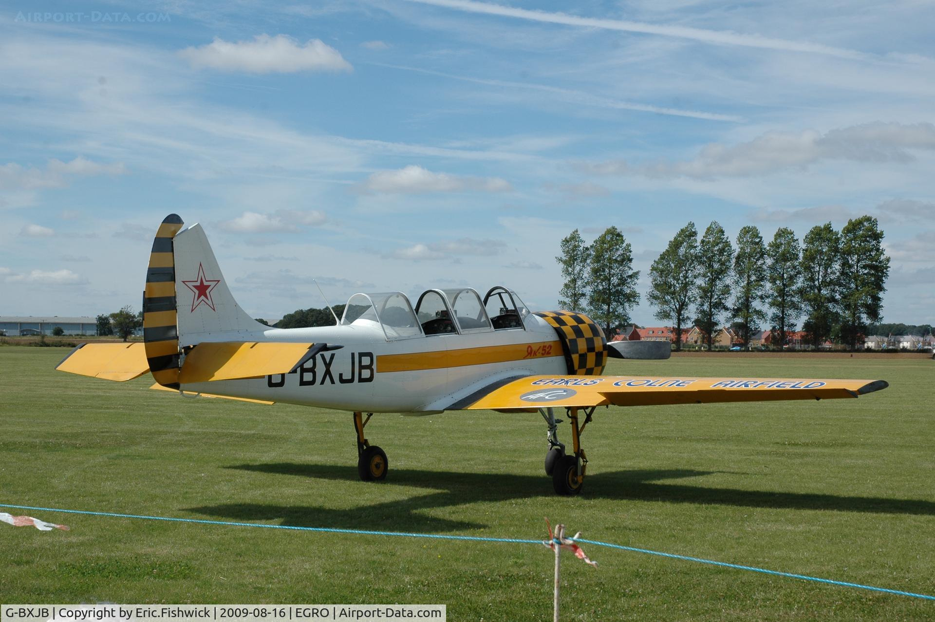 G-BXJB, 1987 Bacau Yak-52 C/N 877403, 2. G-BXJB at Heart Air Display, Rougham Airfield Aug 09